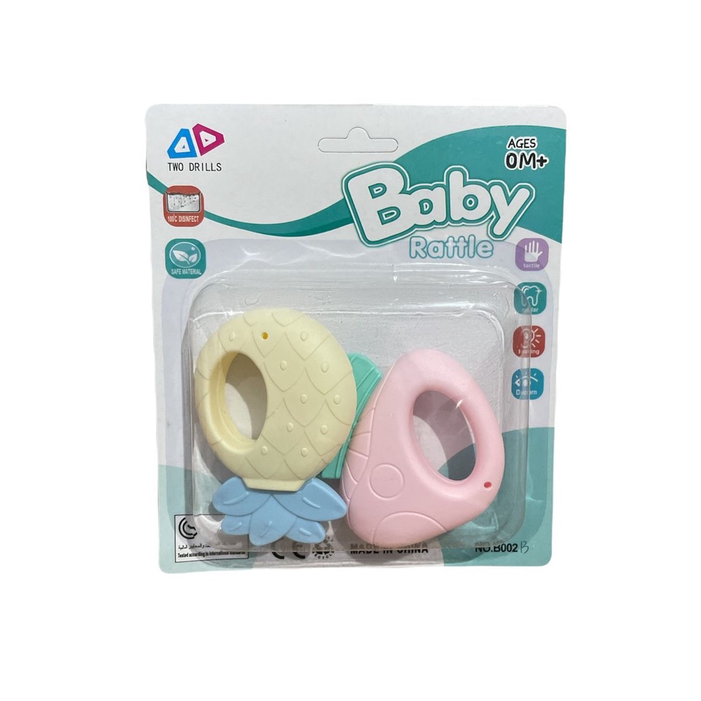 Mainan Anak BABY RATTLE ISI 2 Mainan Edukasi Mainan Gigit Bayi Toy