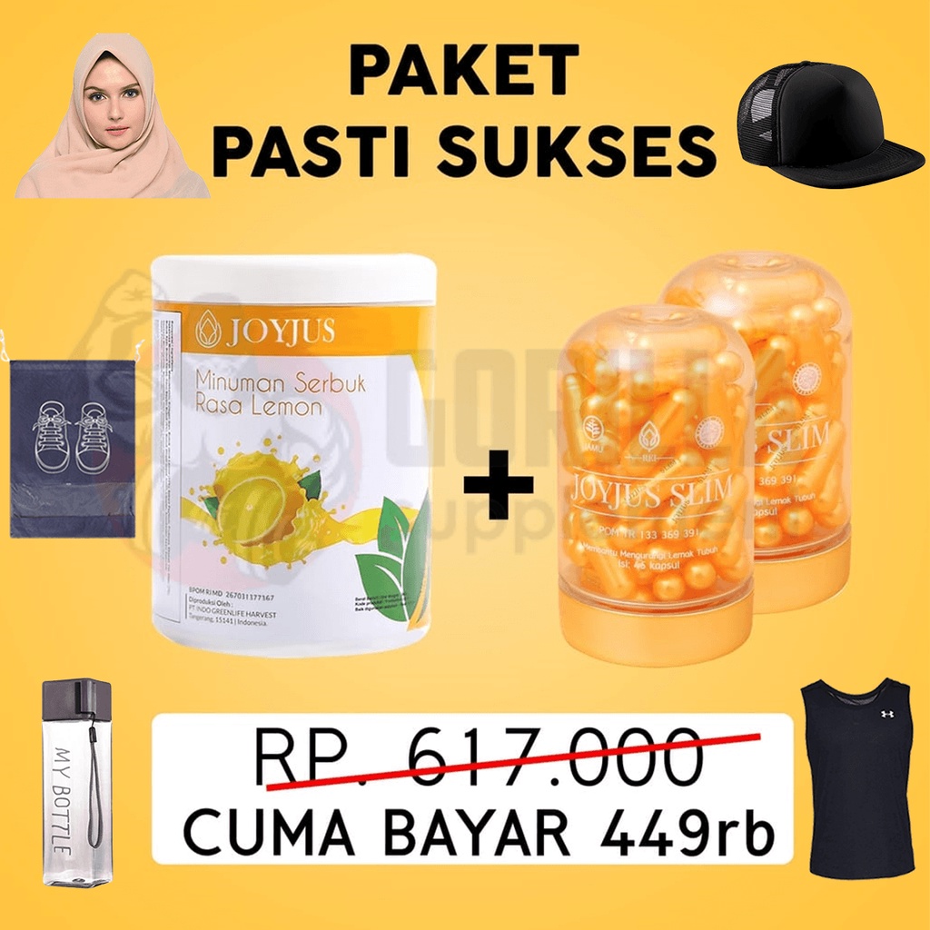 Paket Pasti berhasil Joyjus Slim Fiber 300 / 500 Gram + Joyjus Slim 45 Capsule