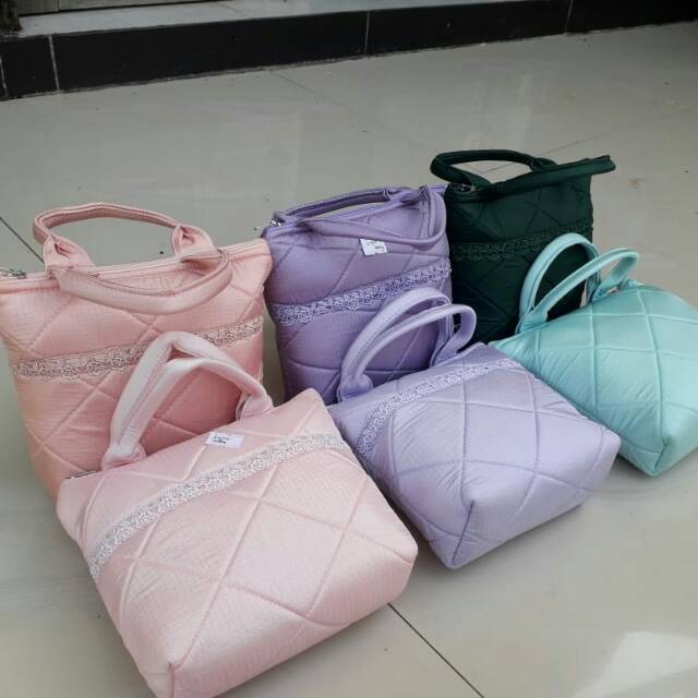 Mukena traveling lajur parasut doby/parasut premium