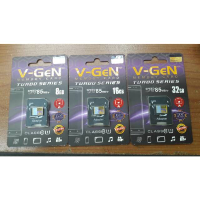 MEMORY CARD V-GEN TURBO SERIES SPEED 85 MBPS CLASS 10 TERSEDIA 8GB 16GB 32GB