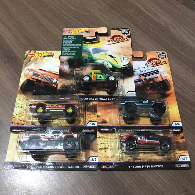 Hot Wheels Dessert Rally ford f150 raptor dodge wagon volkswagen vw bug  jeep wagoneer hotwheels