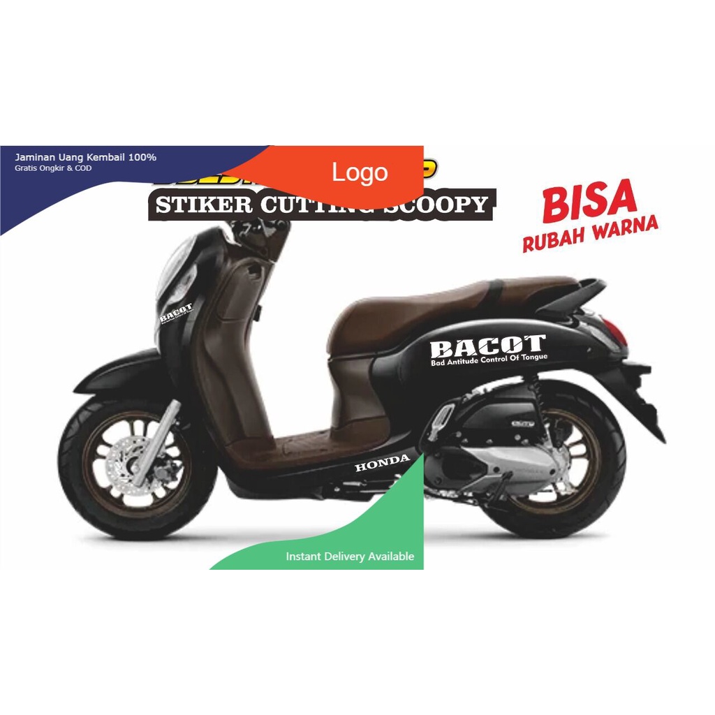 cod striping motr CUTTING STICKER SCOOPY LIS/NAMA striping variasi