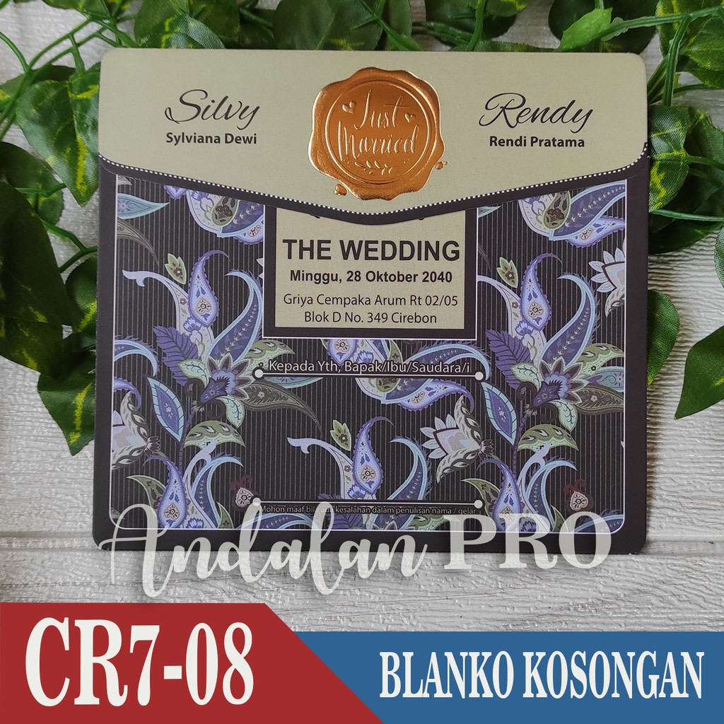 CR7 08, Blanko Kosong - Blanko  Undangan Kosongan Harga Distributor