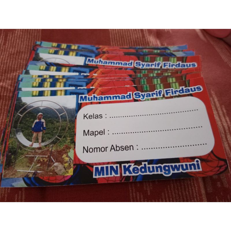 

sticker label buku custom