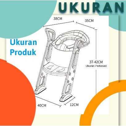 Baby Potty Ladder Chair Seat Dudukan Toilet Pispot Anak Bayi Ladder Baby Safe Tangga Kloset Baby Safe Kursi Wc Ladder Closet