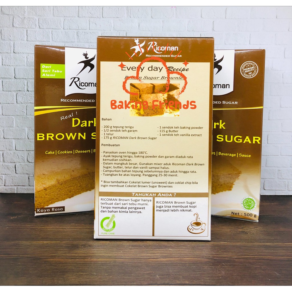 RICOMAN DARK BROWN SUGAR 500GR/RIKOMAN/GULA AREN COLAT