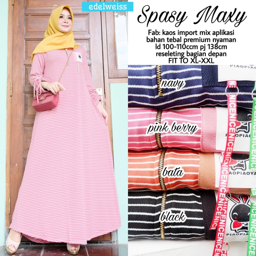 DRESS GAMIS KAOS IMPORT SPASY BY EDELWEIS
