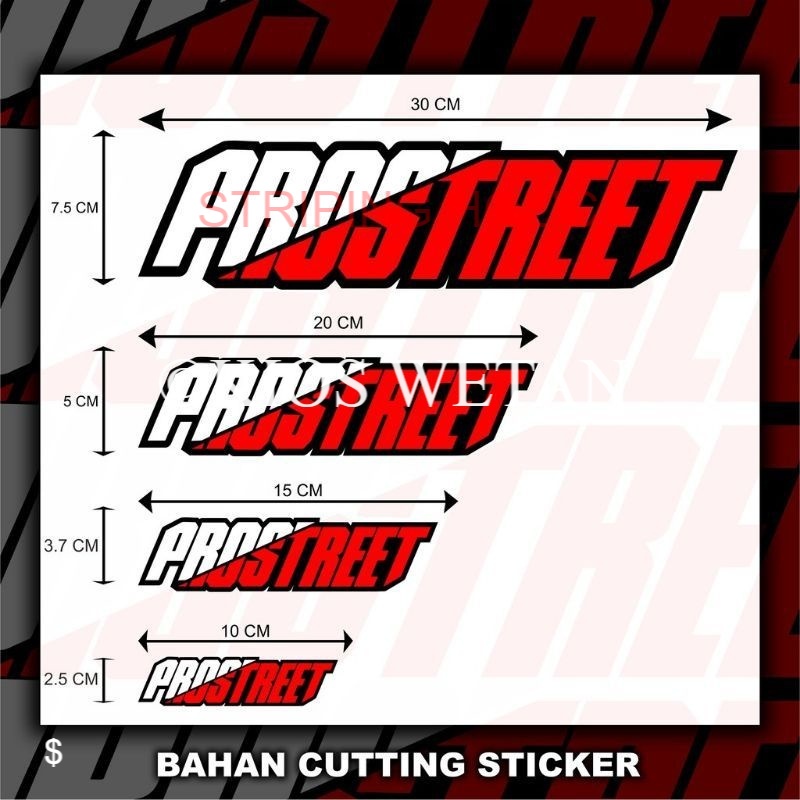 Jual STIKER CUTTING PROSTREET Shopee Indonesia