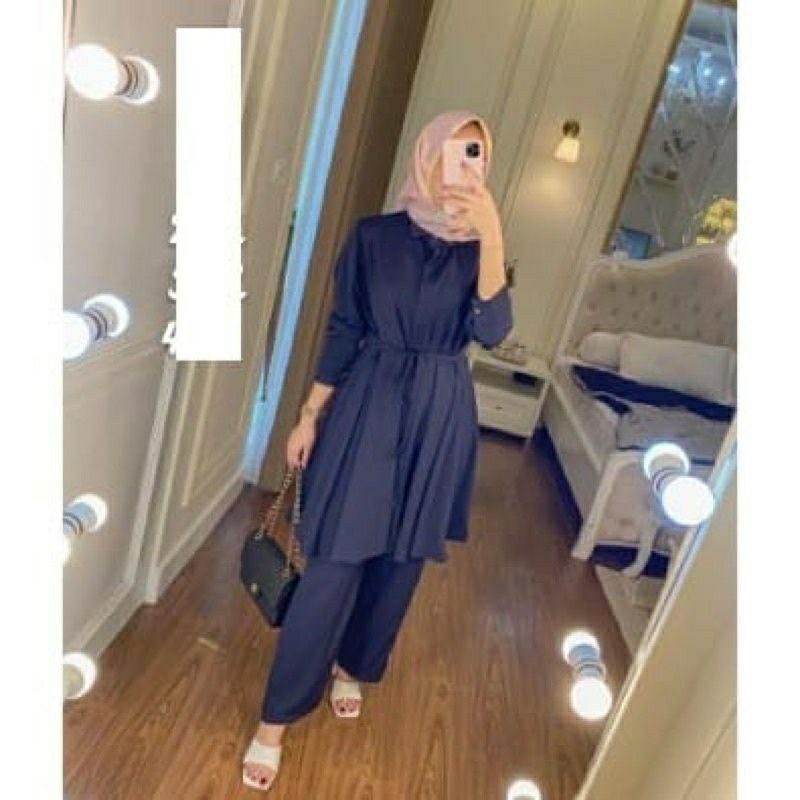 ONESET POLOS TUNIK- MOSCREPE PREMIUM MODEL TUNIK