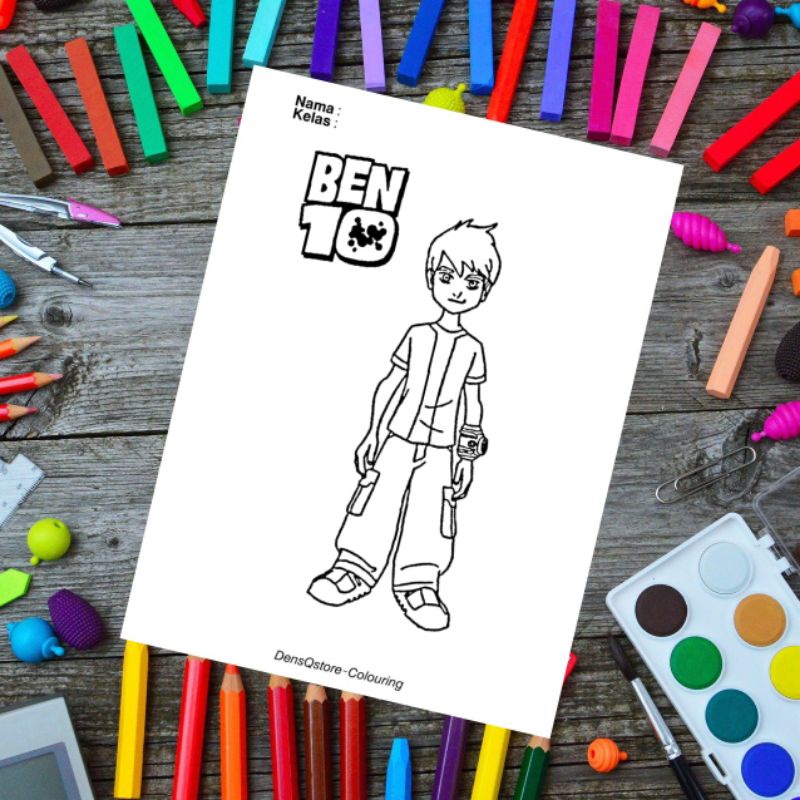 

Kertas Mewarnai Anak Tema Ben 10 / Kertas Gambar (10 Lembar Gambar)