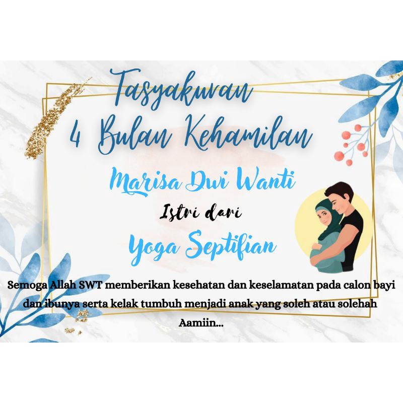 

stiker tasyakuran kehamilan (bisa custom untuk snack juga dll)