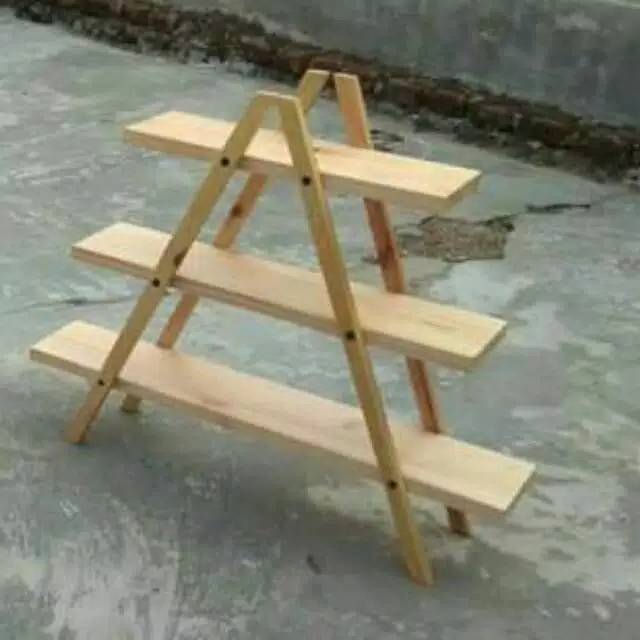 Rak kayu A/rak tanaman/rak hias