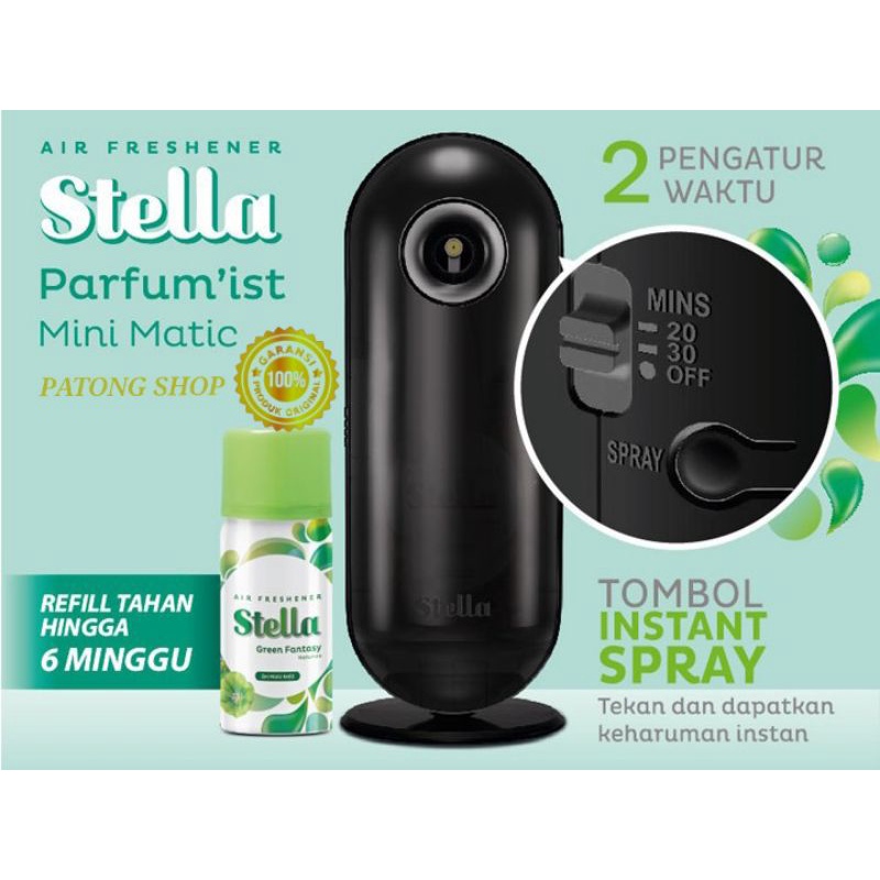 Stella Mini Matic Parfum'Ist Green Fantasy Free Refill + Baterai