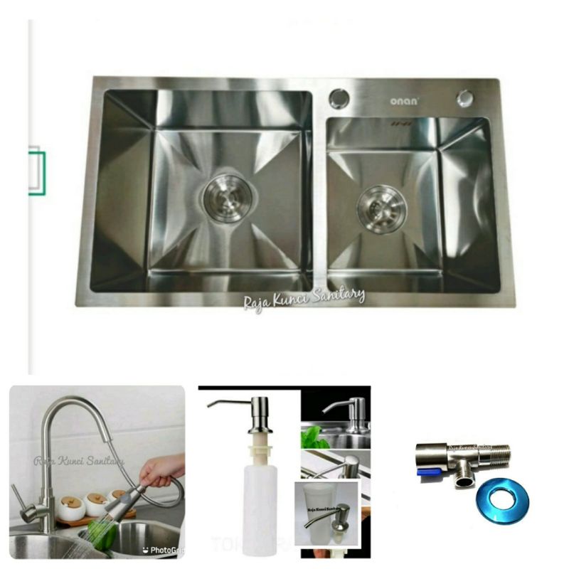 Kitchen Sink ONAN 7541 Stainless/Paket Lengkap Kitchen Sink Onan 7541