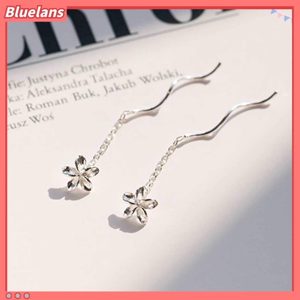 1 Pasang Anting Panjang Desain Bunga Dandelion Untuk Wanita