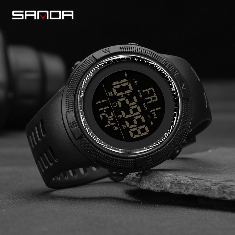 SANDA 2003 Jam Tangan Pria Digital Tali Rubber Shockproof Anti Air WATCHKITE WKOS