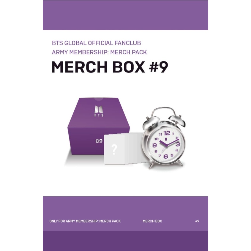 READY SHARING BTS Membership KIT + Merch BOX 9