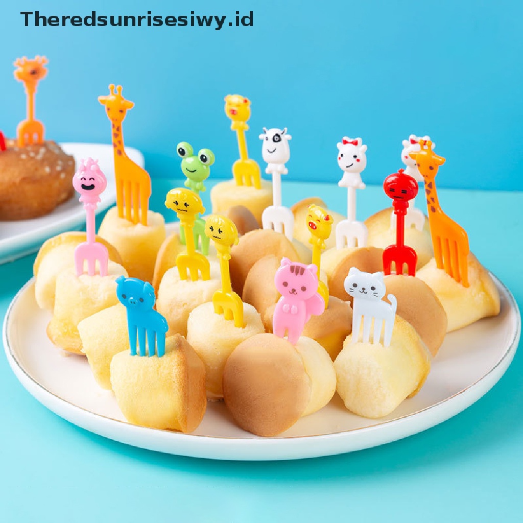 # Alat Pemotong Buah # Garpu Buah / Kue / Dessert Mini Bentuk Kartun Hewan Untuk Natal / Halloween
