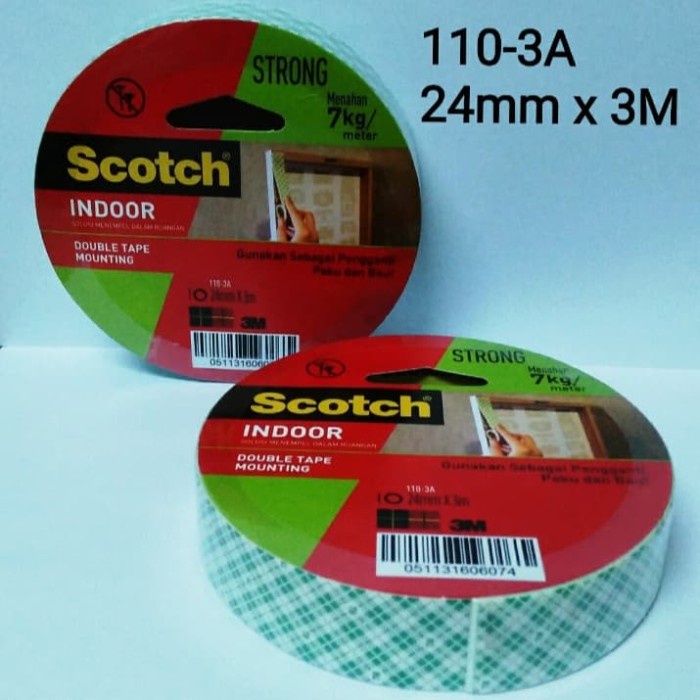 

Produk Double Tape 3M Mounting Tape 4032 Ukuran 24Mmx3M Tahan Beban 7Kg Bagus
