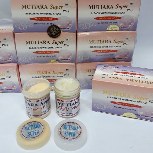 PAKET CREAM MUTIARA BLEACHING SUPER SIANG &amp; MALAM ecer