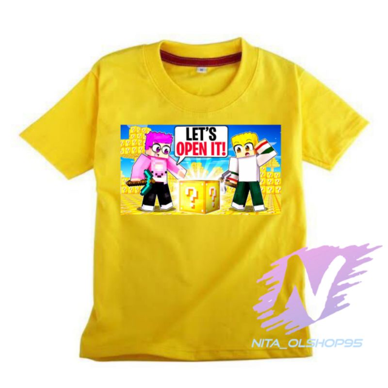 baju kaos anak roblox minicraft lankybox minicraft