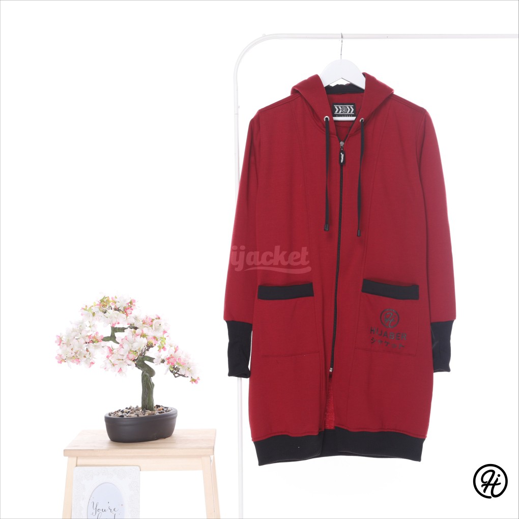 ⭐️BEST SELLER⭐️ Jaket Sweater Wanita Muslimah Hijaber - Hijacket Yukata Panjang Syari Hijab Hijaket-RUBY
