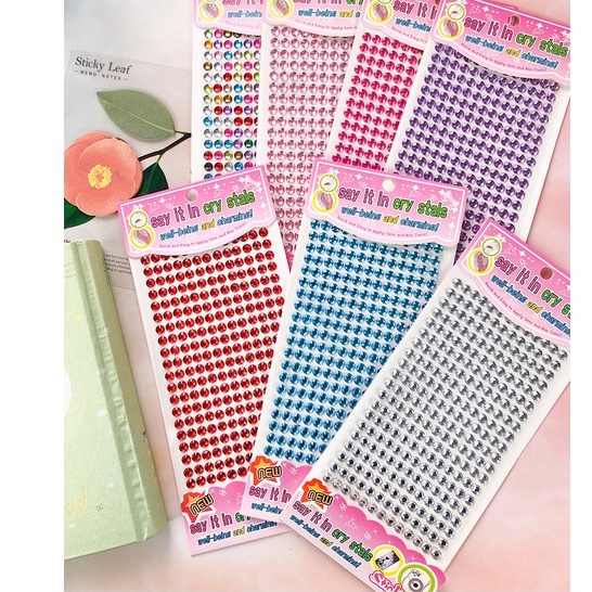 

Stiker Kristal Rhinestone / Gems Stiker Akrilik / Crystal Berlian Imitasi Dekorasi Handphone / Diary