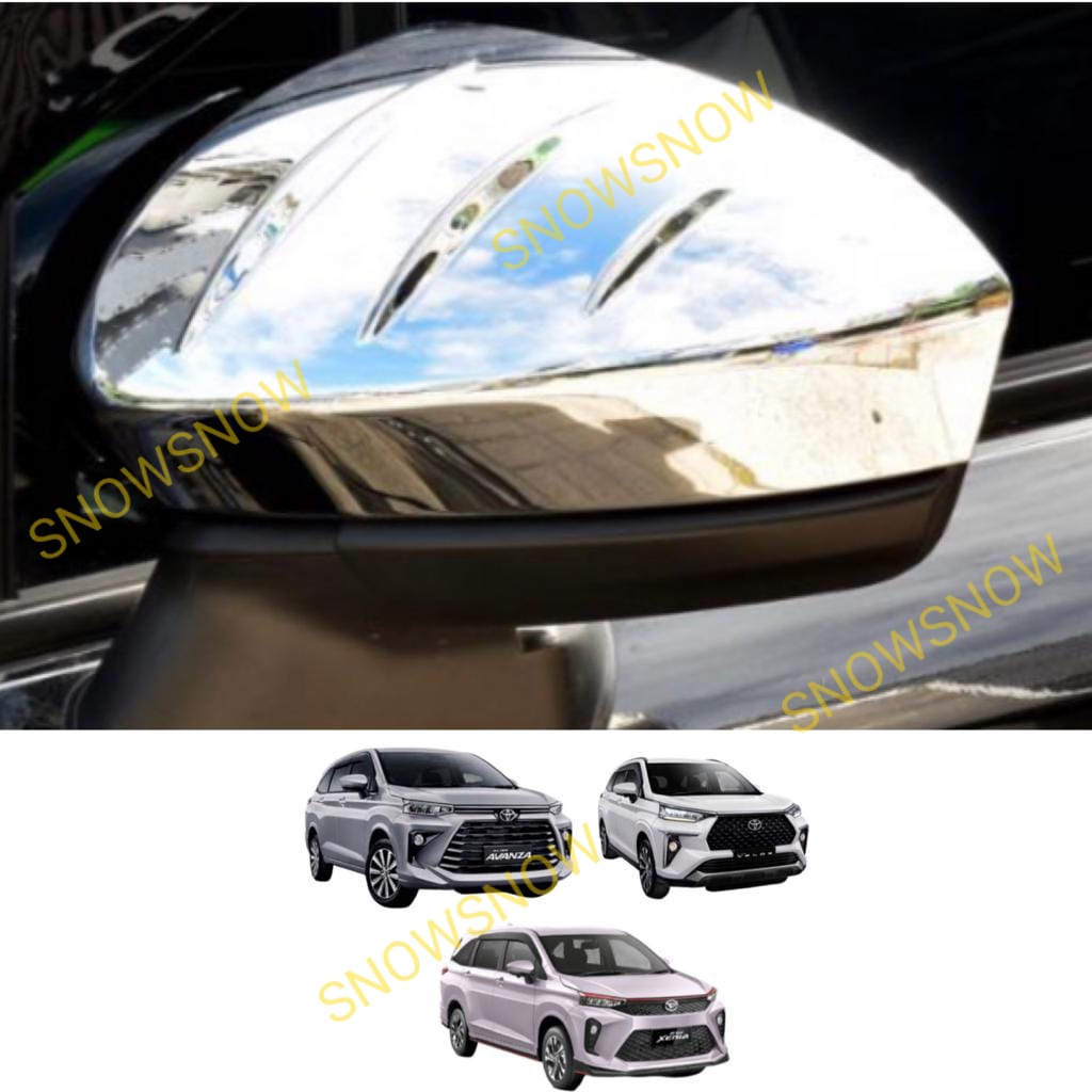 Cover Spion Avanza Xenia Veloz 2021 2022 2023 Hitam Chrome Carbon