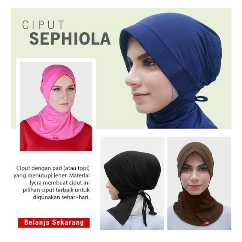 Zoya Bandana Ciput Sephiola Pet  Daleman Jilbab