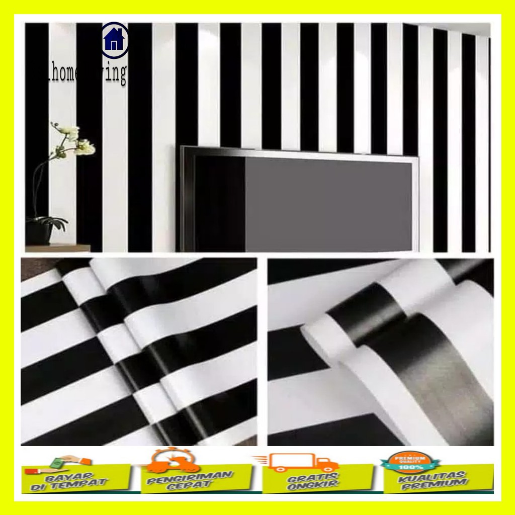 Wallpaper Dinding Salur Hitam Putih Wallpaper Salur Wallpaper Hitam Putih
