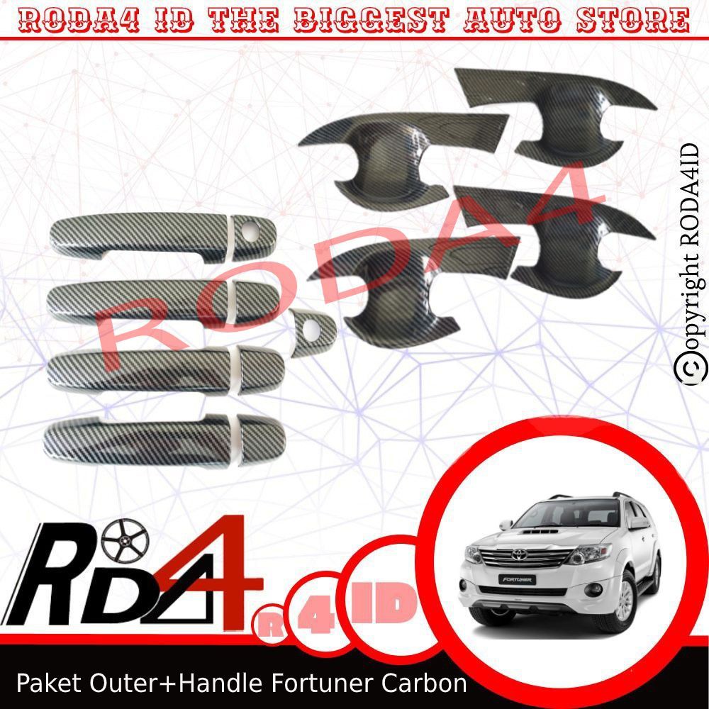 Paket Cover Handle Dan Outer Handle Fortuner Full Carbon