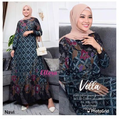 Royal Maxy 4 - Gamis Calvin Jeans Ld100-110 /xl-4l / Gamis Batik / 022-6007/ 023-5542