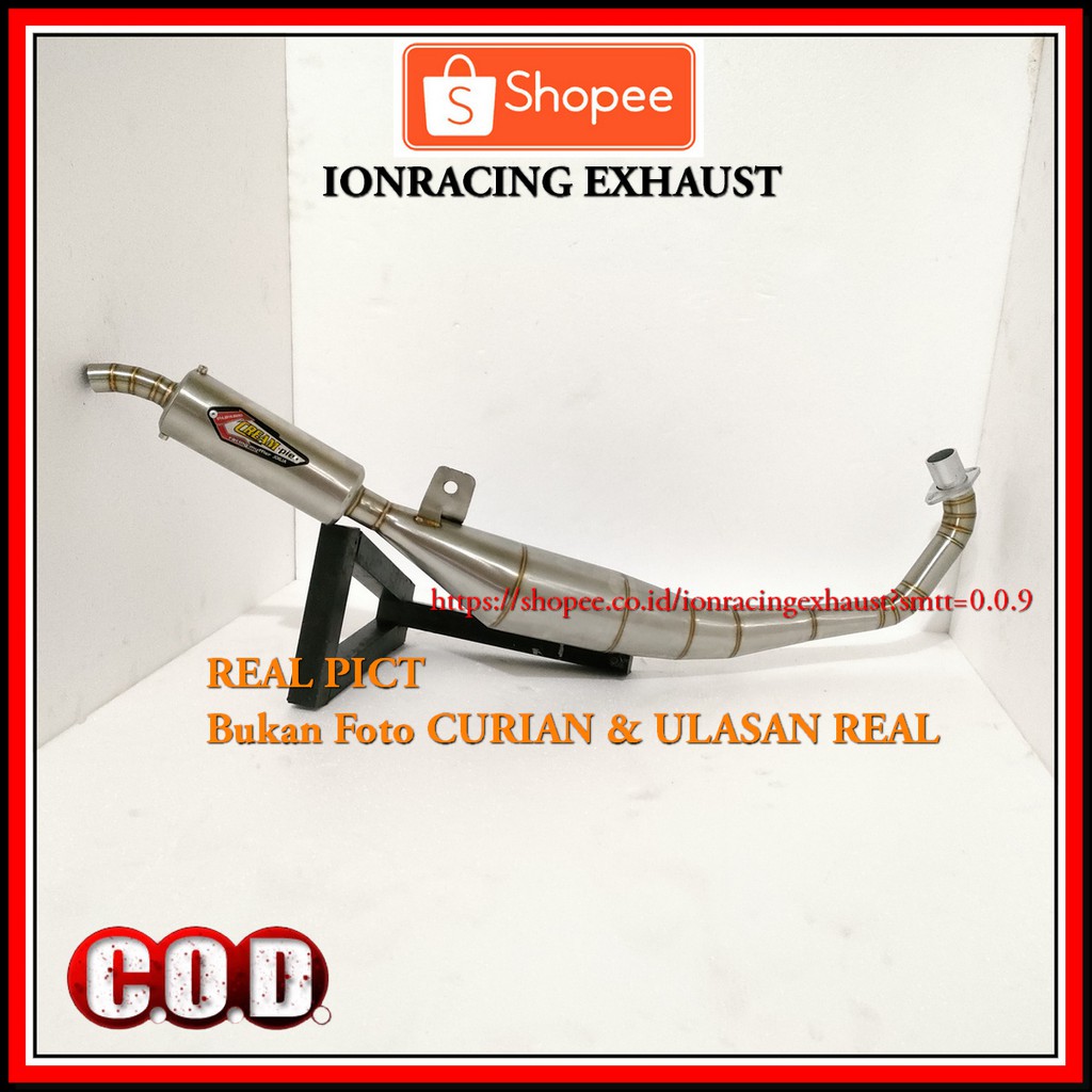 Knalpot Satria 2 tak Satria Hiu Satria Lumba 120 R 120 Ru Standart Racing Creampie Full Stainles-1