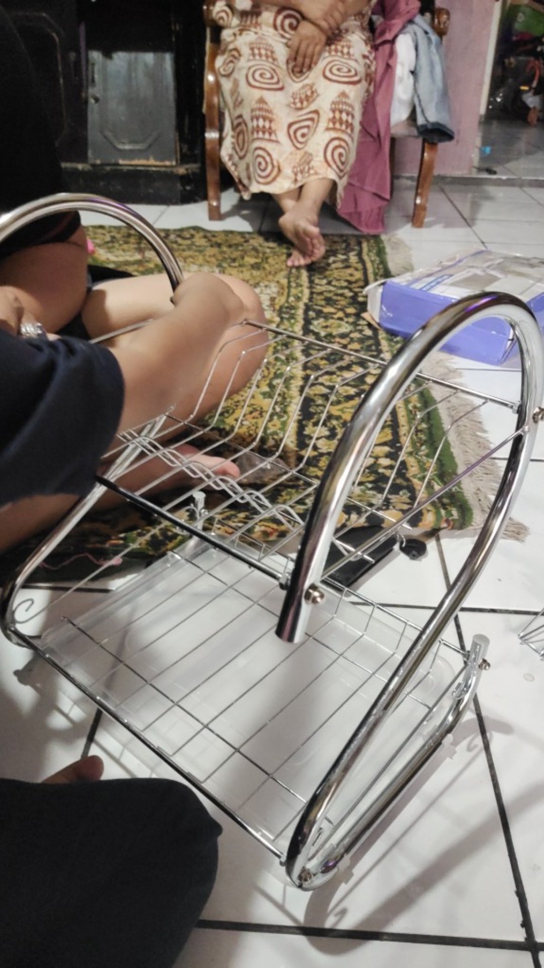 [ Cod ]  Rak Piring Stainless 2 Susun Murah - Rak Peralatan Dapur 2 Tingkat