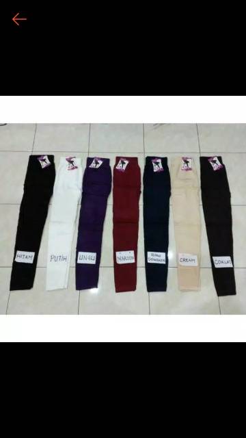 Leging  panjang polos import stretch high waist