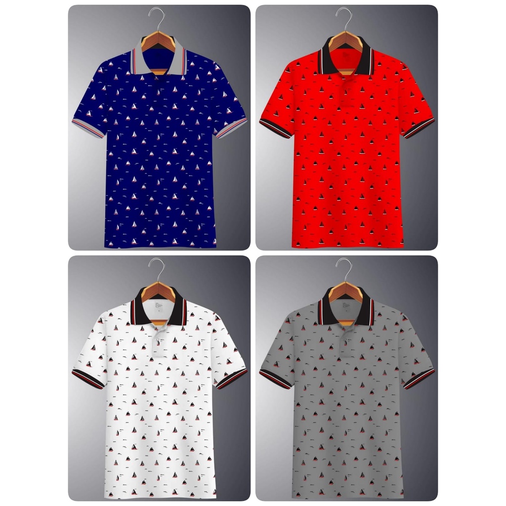 Kaospolos - Kaos Polo shirt motif full print lengan pendek | kaos kerah pria 03