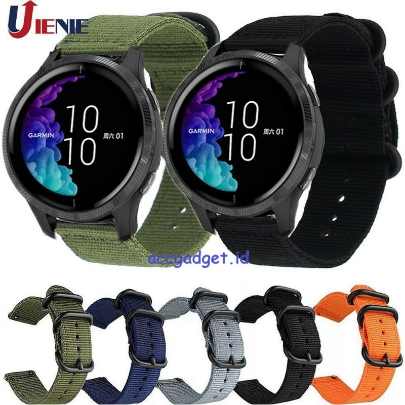 Tali Jam Zulu Nylon untuk Garmin Venu / Venu Sq / Forerunner 55/ 245 / 245m / 645 / vivoactive - Nylon NYL20 Strap