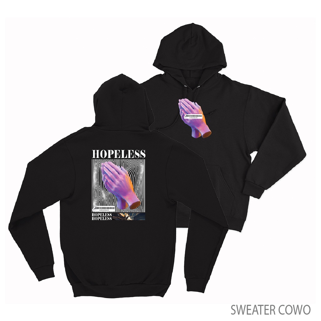 Sweaterpolos Hoodie Jumper HOPELESS ( Sablon ) Unisex Pria &amp; Wanita