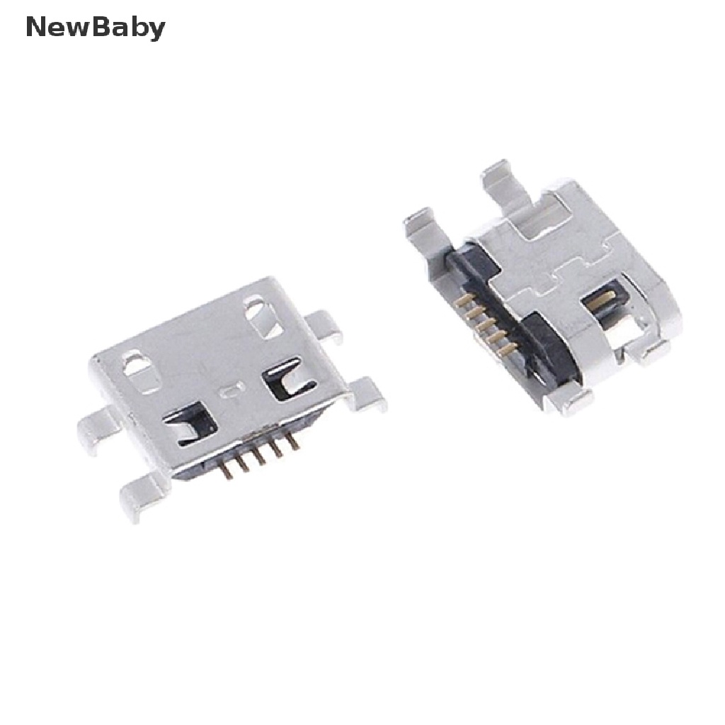 Newbaby 10pcs Soket jack Konektor charger micro usb 5 pin female Tipe B