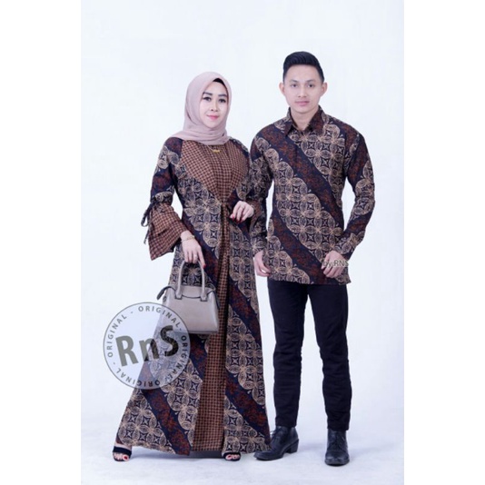 Batik Couple _ Maura Sania Ruffle Batik couple ORI ndoro jowi DNT GARANSI TERMURAH Al size L XL XXL