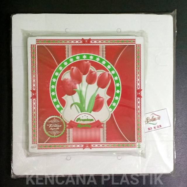 Dus Nasi Kotak Motif Ukuran 22x22 l Box Nasi l Kotak Nasi Kertas Box