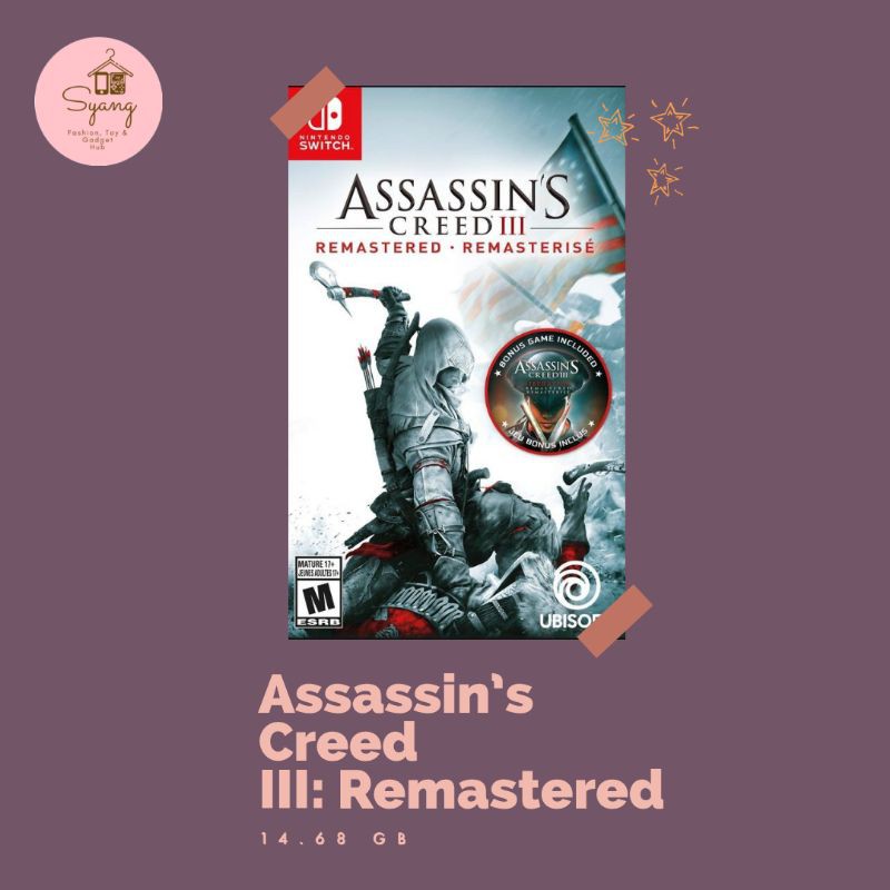 Assassin Creed 3 Assassin's Creed Remastered III Nintendo Switch