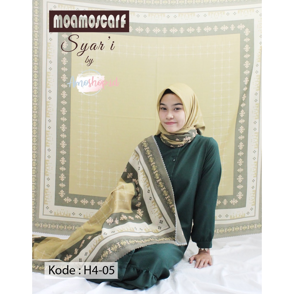 Hijab Jumbo | Kerudung Segi Empat Motif | Jilbab Syar'i Scarf Voal Premium