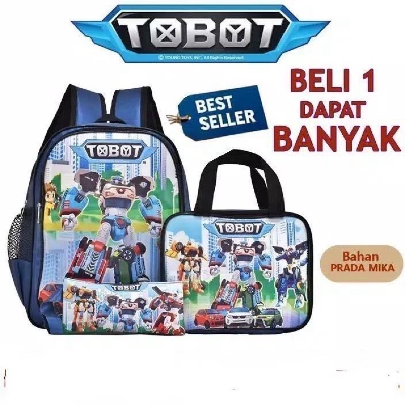 tas anak set 3 in 1 Tas Sekolah anak TK SD Ransel sekolah anak Motif BOBOI GALAXY Model terbaru realpict