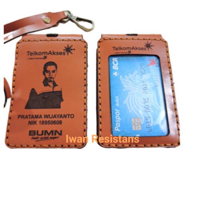 

iD card holder kulit asli,name tag kulit asli costum intansi prusahaan