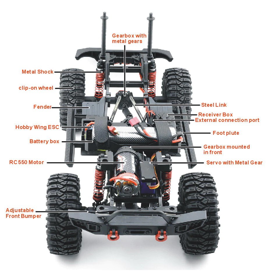 RGT EX-86120 86120 RC FJ Cruiser Dessert Crawler Offroad 1/10 4WD RTR