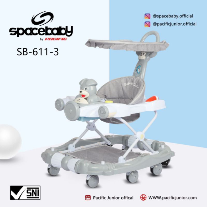 DIJAMIN TERMURAH Baby Walker Apolo Space Baby SB 611-3 / SB611-3 Alat bantu belajar berjalan baby