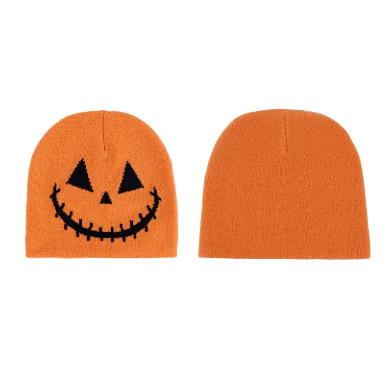 Topi Beanie Rajut Musim Dingin Untuk Dekorasi Halloween