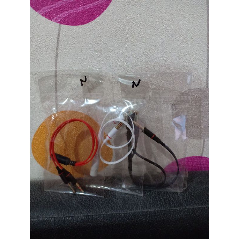 Kabel Sambungan Headset 1 port ke 2 jack Earphone
