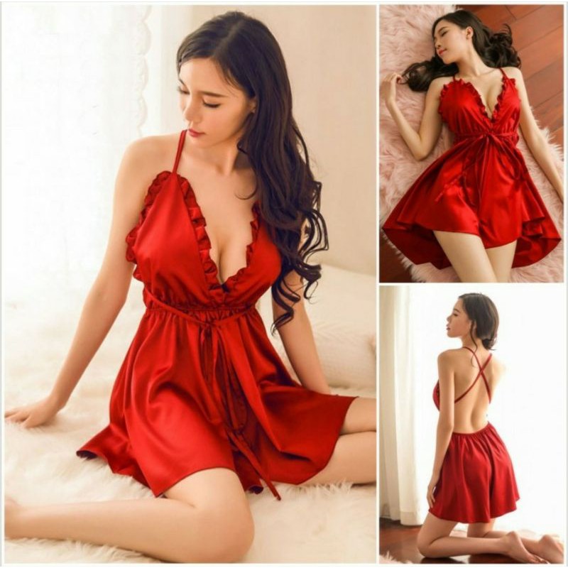 Seksi Lingerie Murah Bahan Satin Premium